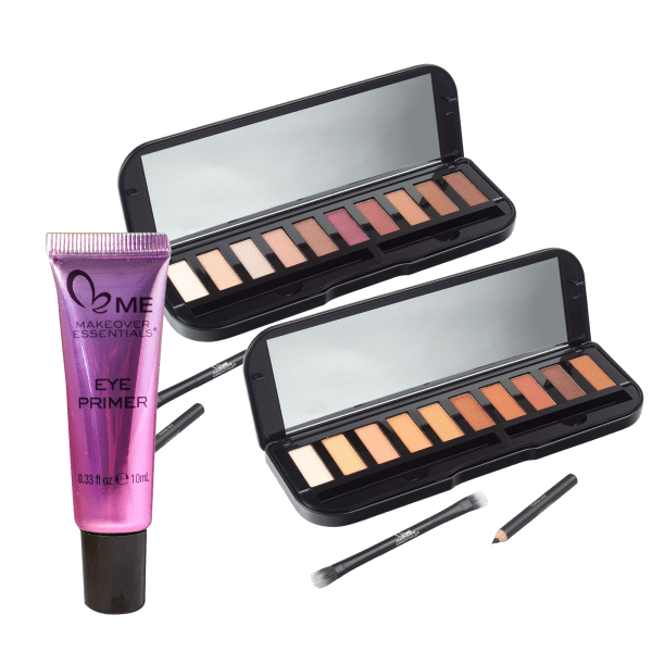 Makeover Essentials 3-Piece Set: Eyeshadow Palettes with Eye Primer