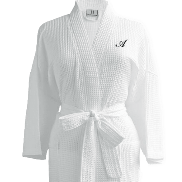 MorningSave House of Linens Monogrammed Egyptian Cotton Spa Robe