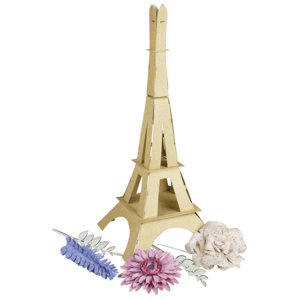 Meh: 2-Pack: Jolees Parisian 10-Paper Flowers & 27-Inch Gold Eiffel ...