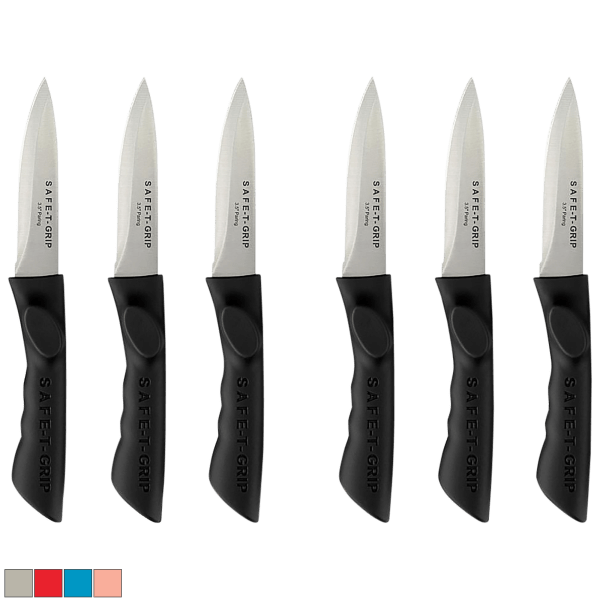 6-Pack: Safe-T-Grip Paring Knives