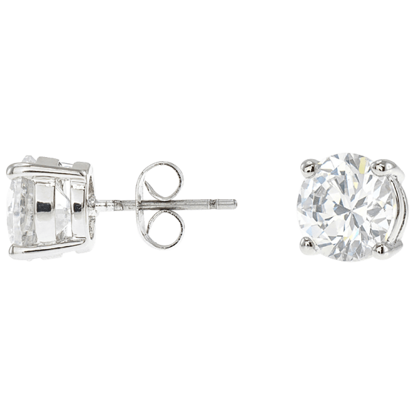 Kenneth Jay Lane 4 CTTW Round Classic Luxe CZ Post Earrings MorningSave