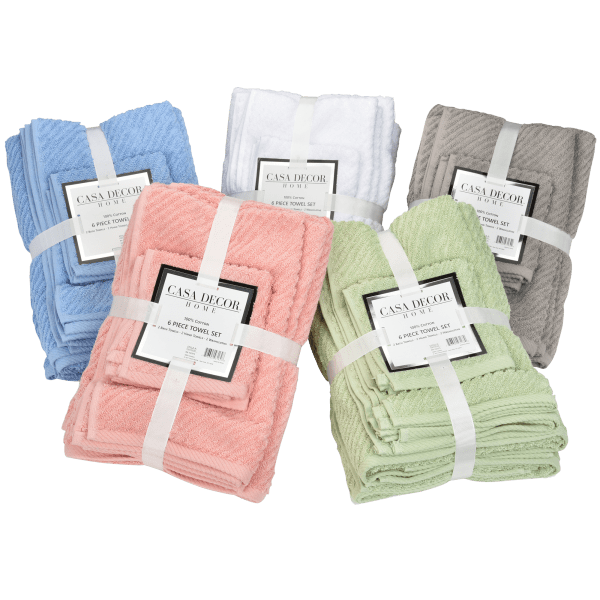 Casa Decor 6-Piece Towel Set
