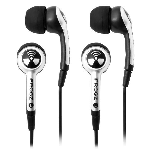 2-Pack: iFrogz EarPollution Plugz with Mic in White