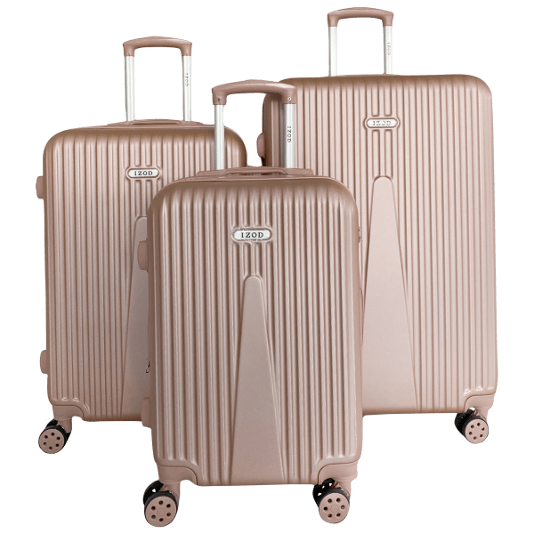 MorningSave IZOD Janisa 3Piece Expandable ABS Luggage Set