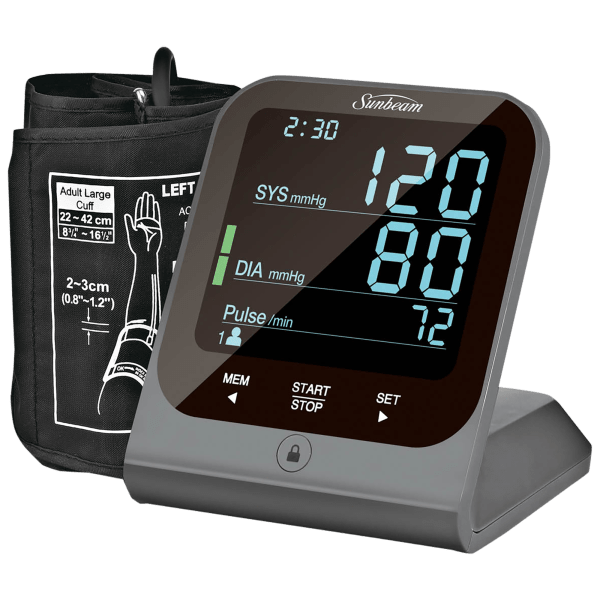 Sunbeam Blood Pressure Monitor With Comfort Inflate Technology