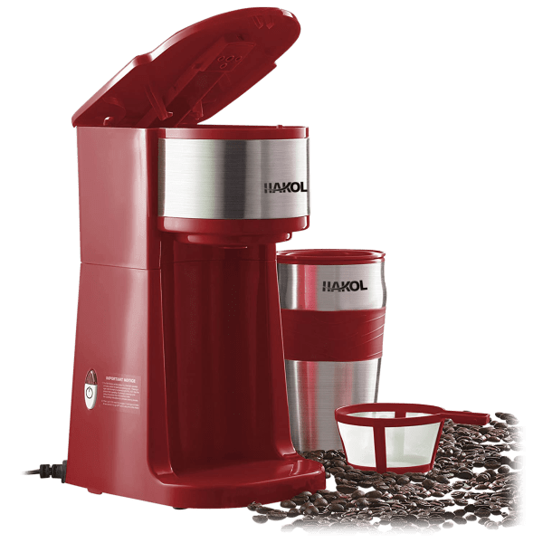 Meh: Hakol Mini Travel Single Serve Coffee Maker & 15 Oz. Travel Mug Coffee