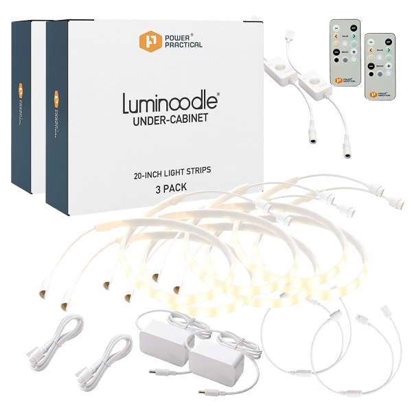 6-Pack: Power Practical Luminoodle Under Cabinet Lights