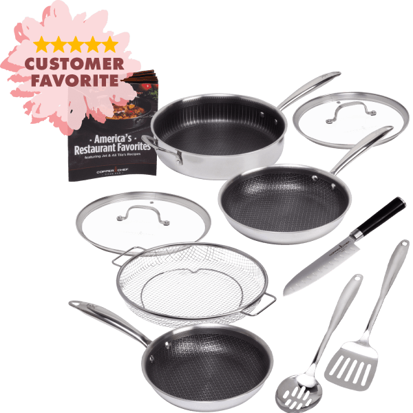 MorningSave: Copper Chef 3D Matrix Non-Stick Stainless Steel Cookware Set