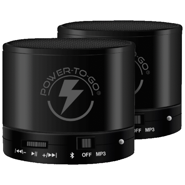 2-Pack: Power-to-Go Thunderboom Mini Bluetooth Speakers