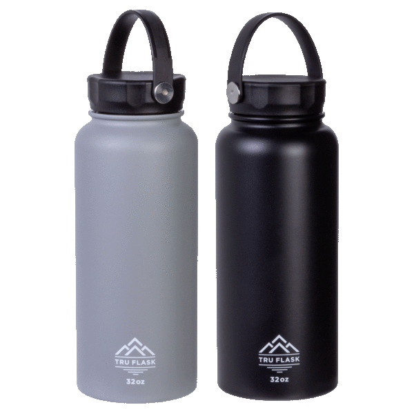 2-Pack: Tru Flask 32oz Insulated Bottles