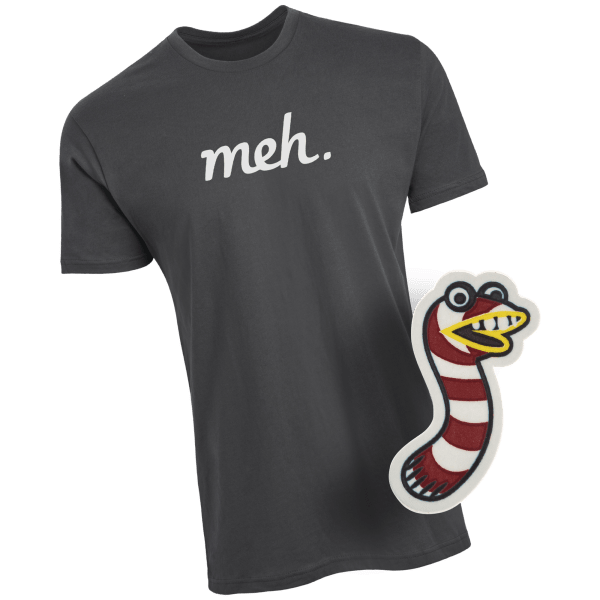 Heavy Metal Meh Logo Shirt and Glen Sticker