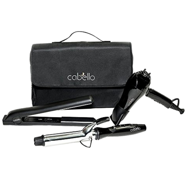 Cabello Prime 4-Piece Style/Travel Hair Tools Kit