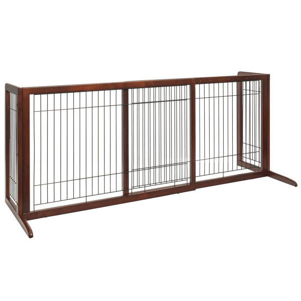 MorningSave: Richell Freestanding Pet Barrier - Cherry