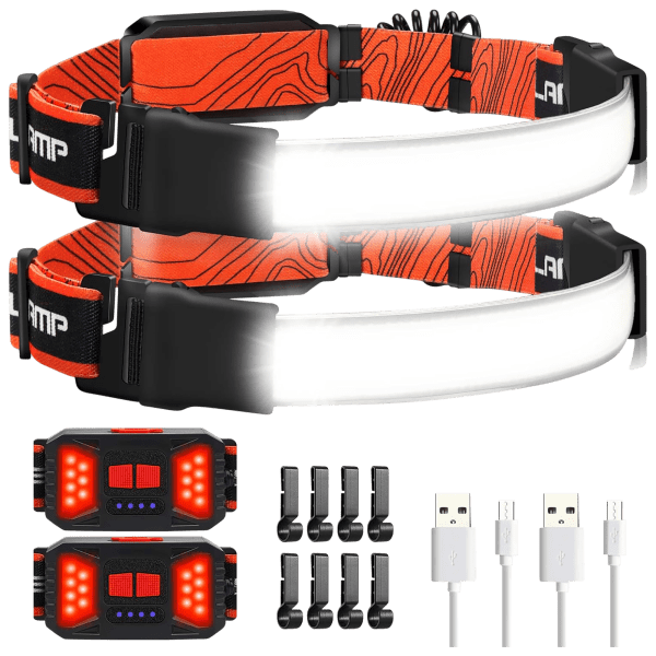SideDeal: 2-Pack: Adelante LED Headlamp Flashlight