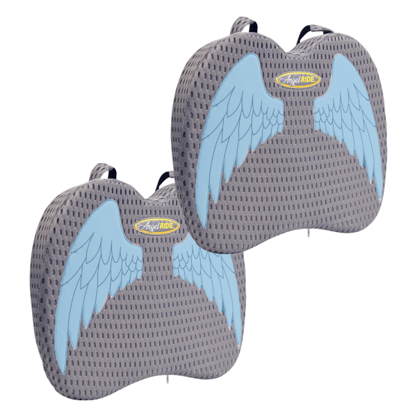 2-Pack: Angel Ride Car Seat Cushion Extra Comfy Blue Wing Edition