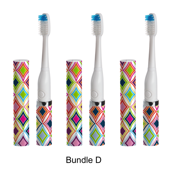 MorningSave 3Pack VIOlife Slim Sonic Travel Toothbrushes