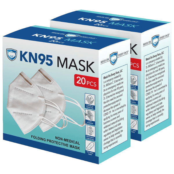 40-Pack: Mask on Every Face 5-Layer KN95 Disposable Face Masks