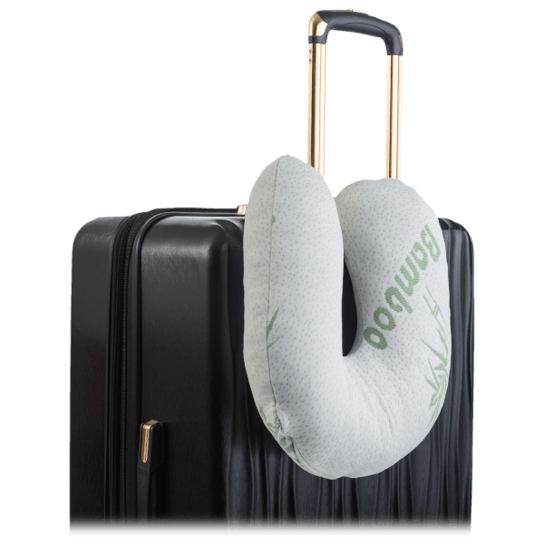 MorningSave 2Pack Bamboo Memory Foam Travel Pillows