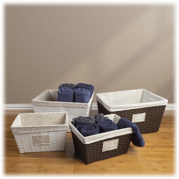 MorningSave 2Pack Autograph Collection Decorative Woven Storage