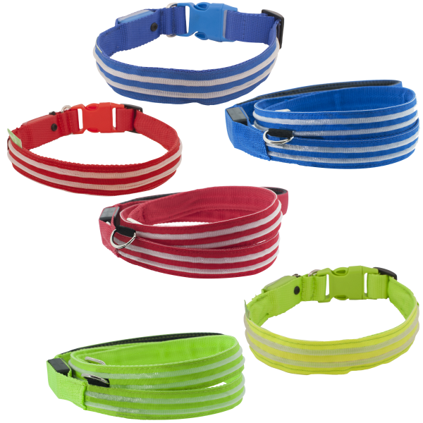 Meh 4ID LED Dog Leash & Collar Combo