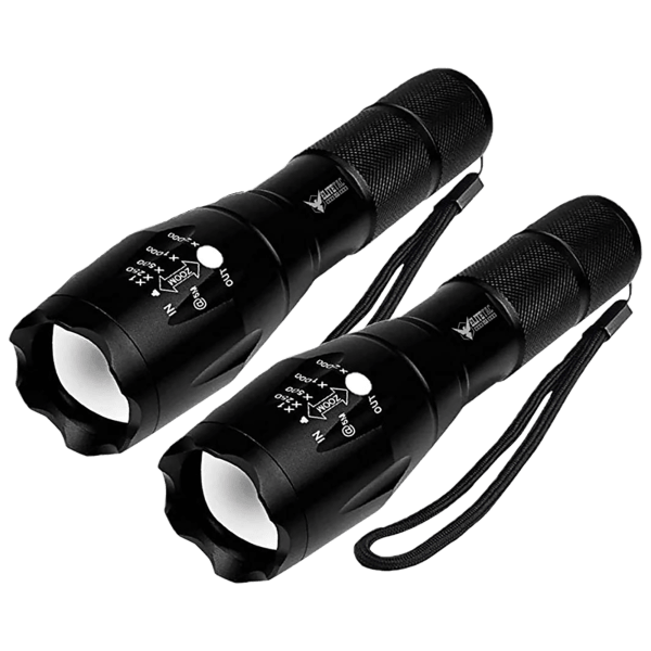 2-Pack EliteTac Tactical LED Flashlights