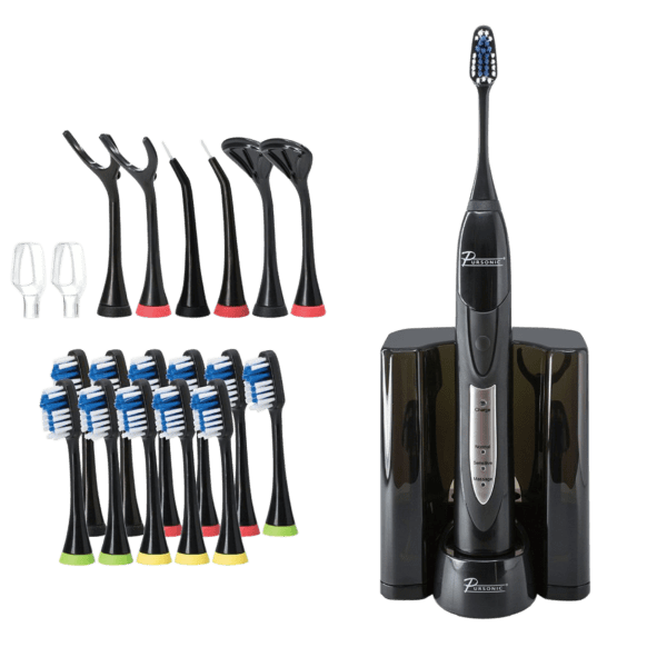 Pursonic S520 Deluxe Sonic Toothbrush Set with 18 Attachment Heads