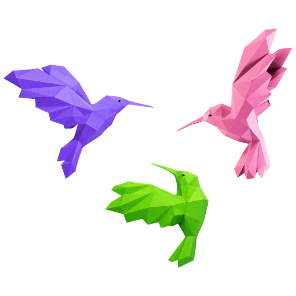 Papercraft World Hummingbirds Wall Art