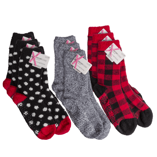 MorningSave: 9-Pack: Comfort Code Cozy Lounge Socks with Grippers