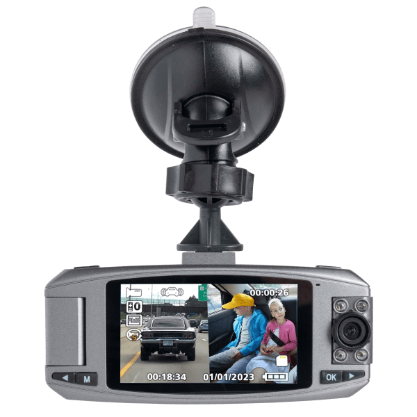 Whistler Dual Camera Rotating Dash Cam (D2200S) (Certified Renewed)