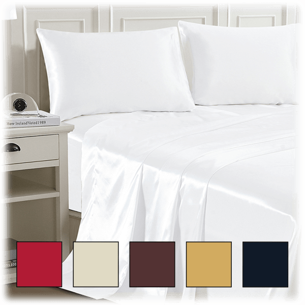 Luxury Home 4 Piece Satin Sheets