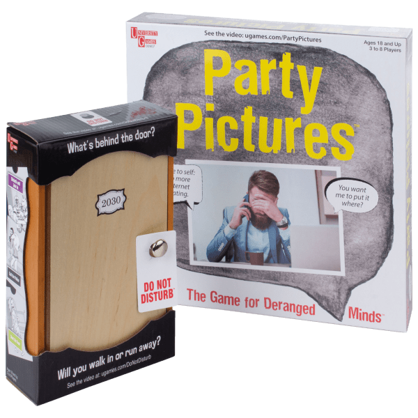 University Games Do Not Disturb Party Game & Party Pictures Board Game Set
