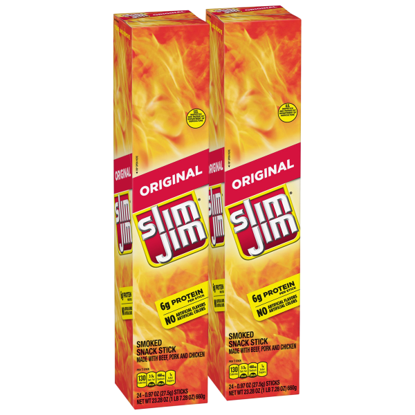 48-Pack: Slim Jim Giant Original Smoked Meat Sticks