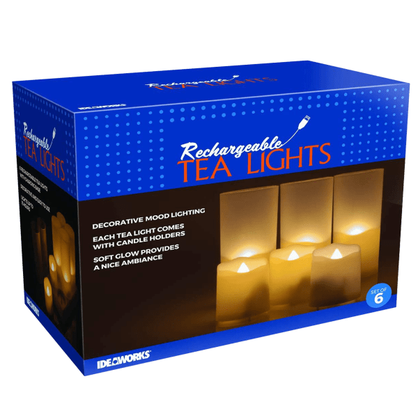 Meh Ideaworks 6Pack Rechargeable Tea Lights