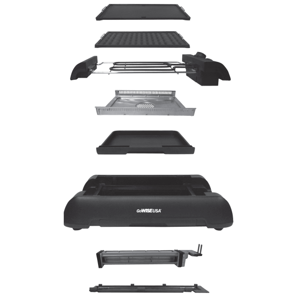 MorningSave GoWISE USA 2in1 Smokeless Indoor Grill and Griddle with