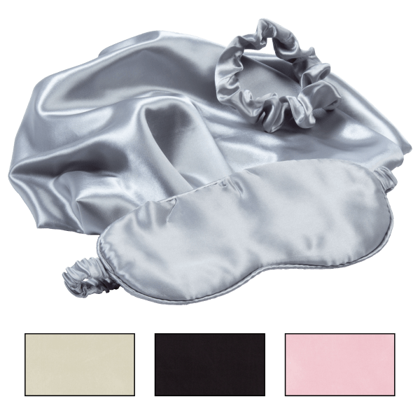 2-Pack: Revive 3-Piece Satin Sleep Set (Pillowcase, Eye Mask, Scrunchie)