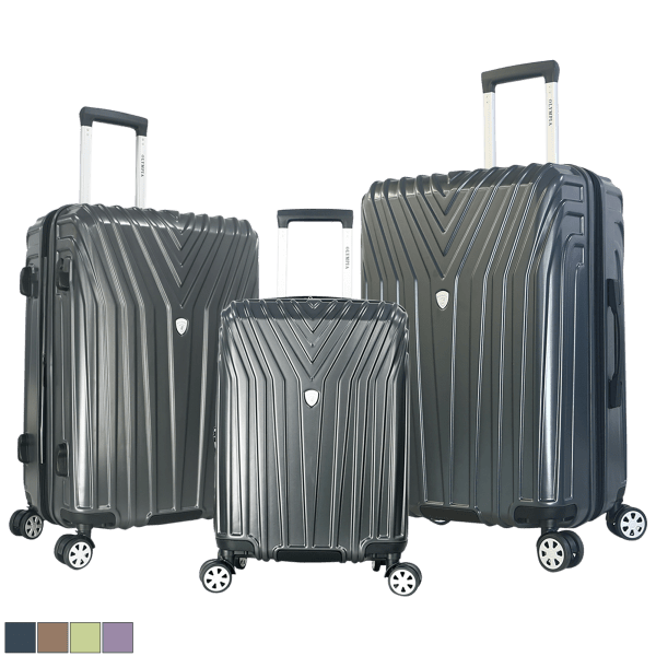 Olympia Luggage Hamburg - Juego De Equipaje De 3 Piezas, Negro