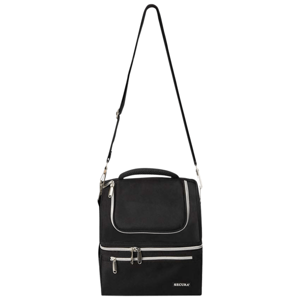 MorningSave: Secura Large Insulated Double Deck Lunch Bag with Shoulder ...