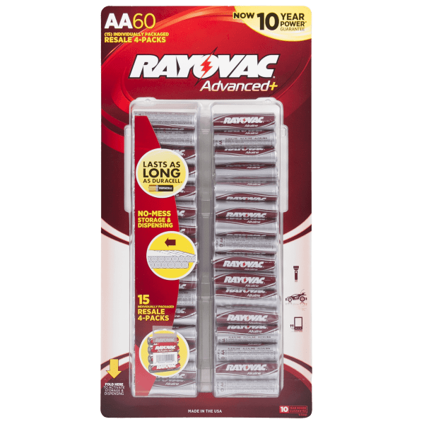 Rayovac 60-Pack AA or 48-Pack AAA Alkaline Batteries