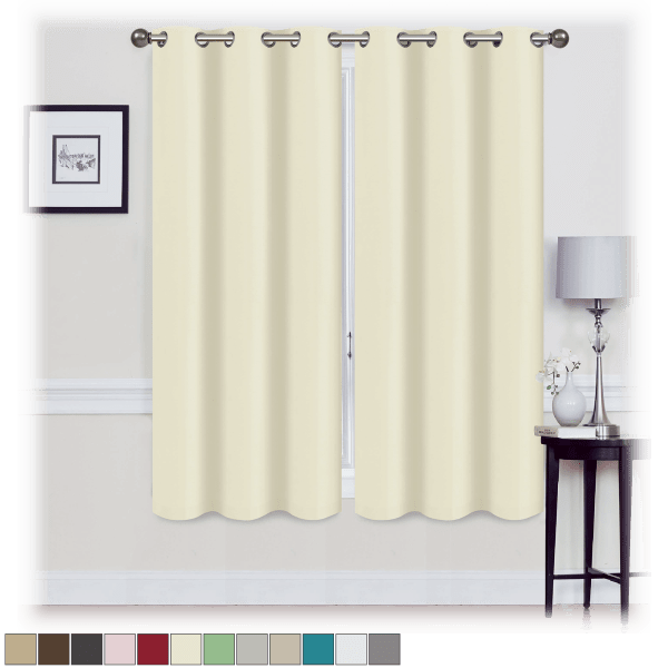 4-Pack of Foam-Back Blackout Curtain Panels