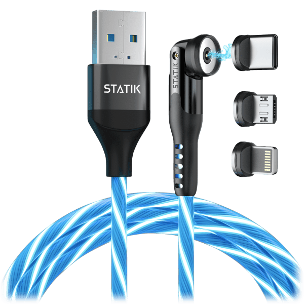 6-Pack: Statik GloBright 360 Universal Magnetic LED Charging Cables