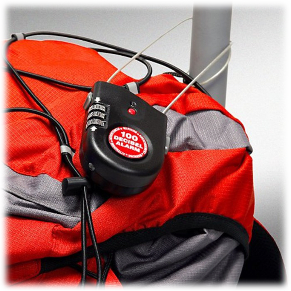 MorningSave 2Pack ReTrak Retractable Cable Lock with Alarm