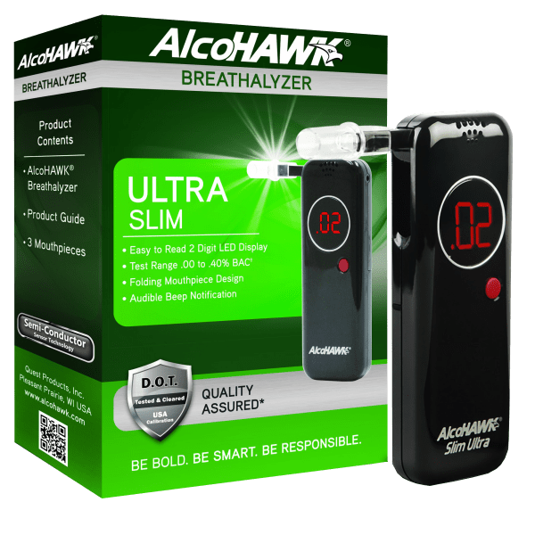AlcoHAWK Ultra Slim Digital Breathalyzer