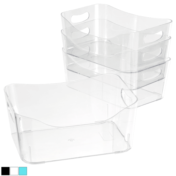 4-Pack: Get Neat Small Plastic Bins