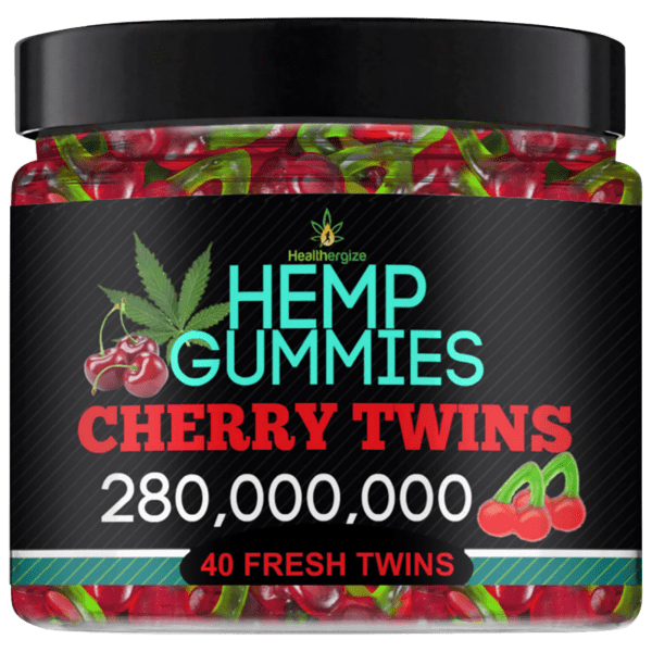 Healthergize Hemp Premium Gummies	in Cherry Twins