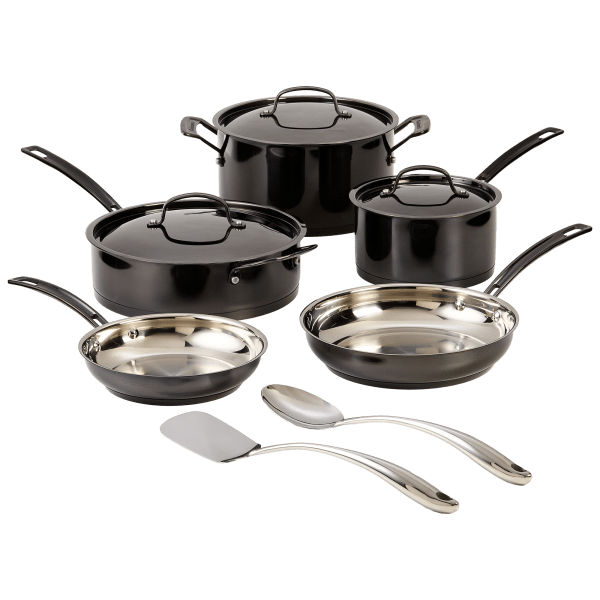 Cuisinart 10-Piece MicaShine Stainless Steel Cookware Set