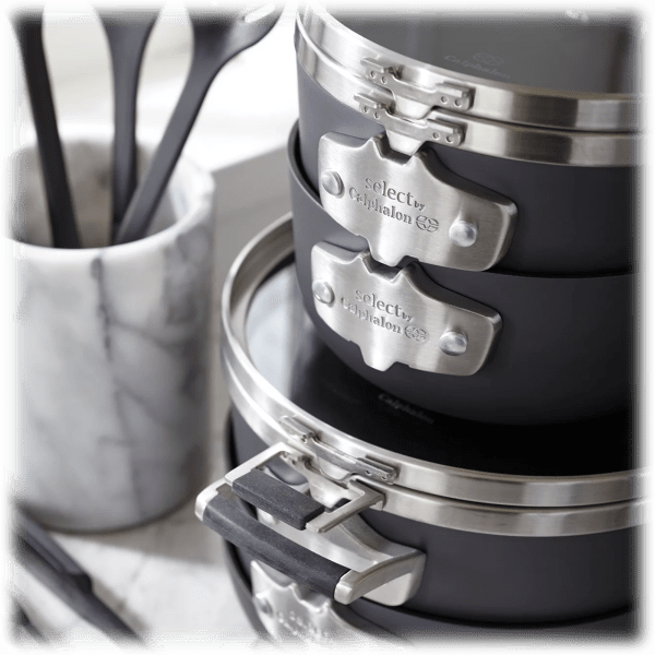 Calphalon Select by Calphalon Hard-Anodized Nonstick Cookware, 10-Piece  Pots and Pans Set 10 ct