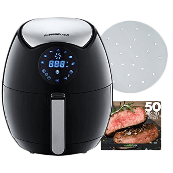 GoWise 3.7qt Touch Screen Digital Air Fryer with 100 sheets of Parchment Paper