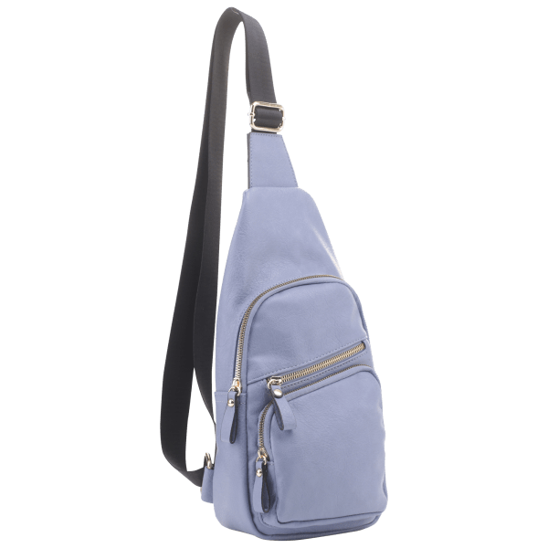 MorningSave: Malibu Skye Violet Sling Bag with Front Zipper and Zipper ...