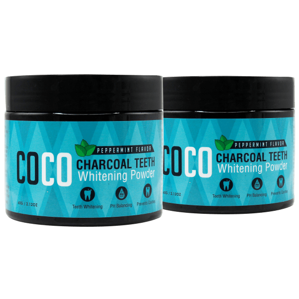 2-Pack: Coco Teeth Whitening Mint Charcoal Powder