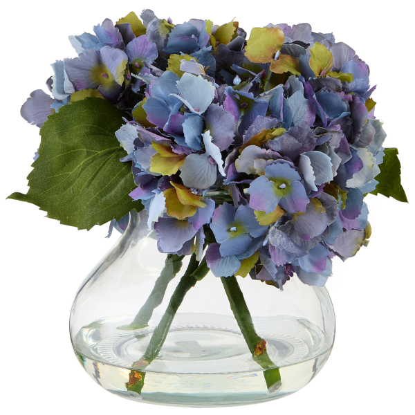 MorningSave: Nearly Natural Artificial Blooming Hydrangea In Vase